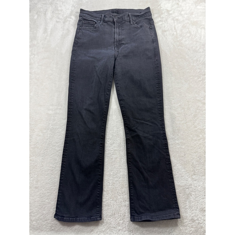 Mother Womens The Insider Crop Black Denim Jeans 27 Meas: 26x25.5